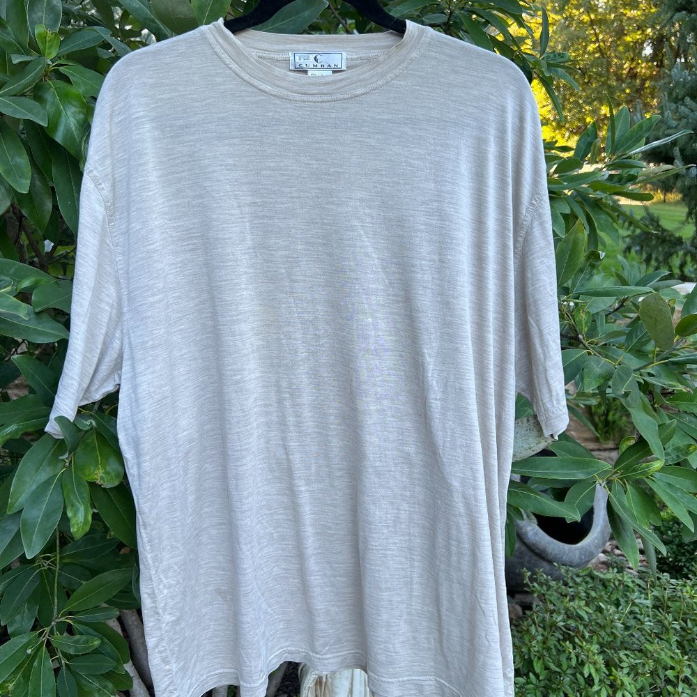 Silk/cashmere t shirt, Men's XXL